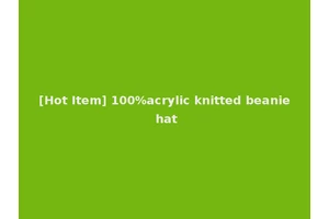 [Hot Item] 100%acrylic knitted beanie hat