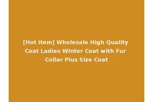 [Hot Item] Wholesale High Quality Coat Ladies Winter Coat with Fur Collar Plus Size Coat
