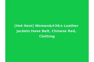 [Hot Item] Women's Leather Jackets Have Belt, Chinese Red, Clothing