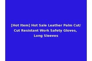 [Hot Item] Hot Sale Leather Palm Cut/Cut Resistant Work Safety Gloves, Long Sleeves