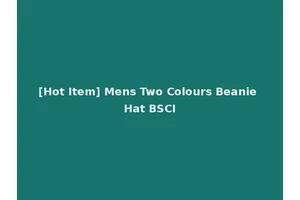 [Hot Item] Mens Two Colours Beanie Hat BSCI