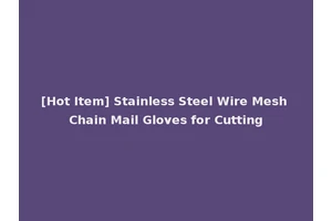 [Hot Item] Stainless Steel Wire Mesh Chain Mail Gloves for Cutting