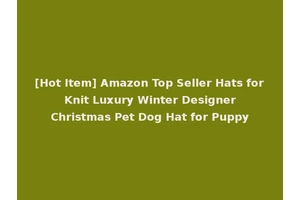 [Hot Item] Amazon Top Seller Hats for Knit Luxury Winter Designer Christmas Pet Dog Hat for Puppy