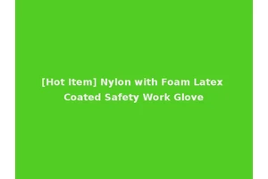 [Hot Item] Nylon with Foam Latex Coated Safety Work Glove