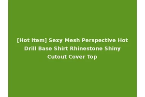 [Hot Item] Sexy Mesh Perspective Hot Drill Base Shirt Rhinestone Shiny Cutout Cover Top