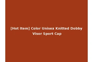 [Hot Item] Color Unisex Knitted Dobby Visor Sport Cap