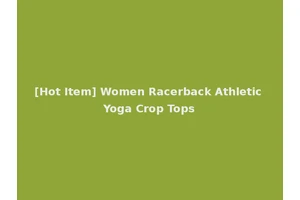 [Hot Item] Women Racerback Athletic Yoga Crop Tops