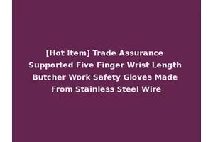 [Hot Item] Trade Assurance Supported Five Finger Wrist Length Butcher Work Safety Gloves Made From Stainless Steel Wire