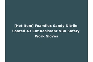 [Hot Item] Foamflex Sandy Nitrile Coated A3 Cut Resistant NBR Safety Work Gloves