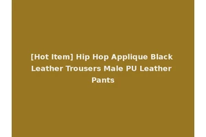 [Hot Item] Hip Hop Applique Black Leather Trousers Male PU Leather Pants