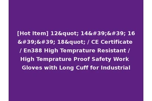[Hot Item] 12" 14'' 16'' 18" / CE Certificate / En388 High Temprature Resistant / High Temprature Proof Safety Work Gloves with Long Cuff for Industrial