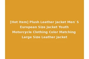 [Hot Item] Plush Leather Jacket Men′ S European Size Jacket Youth Motorcycle Clothing Color Matching Large Size Leather Jacket