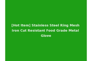 [Hot Item] Stainless Steel Ring Mesh Iron Cut Resistant Food Grade Metal Glove
