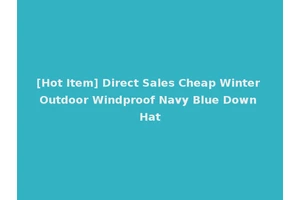 [Hot Item] Direct Sales Cheap Winter Outdoor Windproof Navy Blue Down Hat