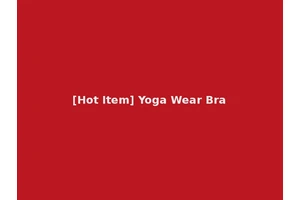 [Hot Item] Yoga Wear Bra