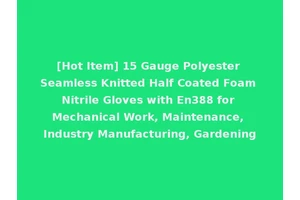 [Hot Item] 15 Gauge Polyester Seamless Knitted Half Coated Foam Nitrile Gloves with En388 for Mechanical Work, Maintenance, Industry Manufacturing, Gardening