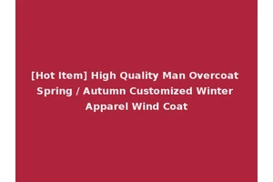 [Hot Item] High Quality Man Overcoat Spring / Autumn Customized Winter Apparel Wind Coat