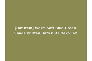 [Hot Item] Warm Soft Blue-Green Shads Knitted Hats BSCI Oeko Tex