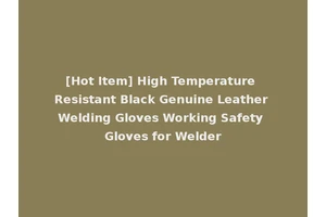 [Hot Item] High Temperature Resistant Black Genuine Leather Welding Gloves Working Safety Gloves for Welder
