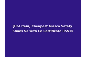 [Hot Item] Cheapest Giasco Safety Shoes S3 with Ce Certificate RS515