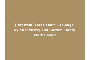 [Hot Item] Latex Foam 13 Gauge Nylon Industry and Garden Safety Work Gloves