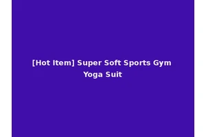 [Hot Item] Super Soft Sports Gym Yoga Suit
