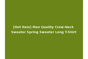 [Hot Item] Man Quality Crew-Neck Sweater Spring Sweater Long T-Shirt