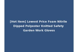 [Hot Item] Lowest Price Foam Nitrile Dipped Polyester Knitted Safety Garden Work Gloves