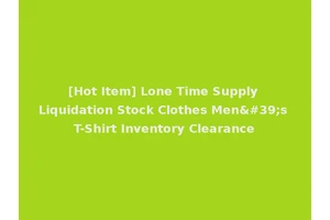 [Hot Item] Lone Time Supply Liquidation Stock Clothes Men's T-Shirt Inventory Clearance