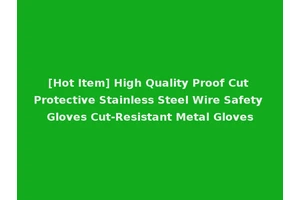 [Hot Item] High Quality Proof Cut Protective Stainless Steel Wire Safety Gloves Cut-Resistant Metal Gloves