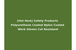 [Hot Item] Safety Products Polyurethane Coated Nylon Coated Work Gloves Cut Resistant
