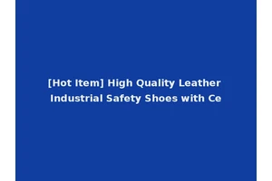 [Hot Item] High Quality Leather Industrial Safety Shoes with Ce