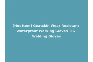 [Hot Item] Goatskin Wear Resistant Waterproof Working Gloves TIG Welding Gloves