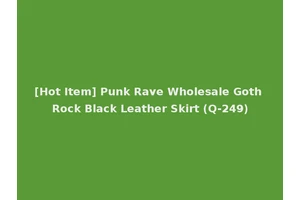 [Hot Item] Punk Rave Wholesale Goth Rock Black Leather Skirt (Q-249)