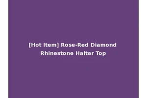 [Hot Item] Rose-Red Diamond Rhinestone Halter Top