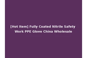 [Hot Item] Fully Coated Nitrile Safety Work PPE Glove China Wholesale