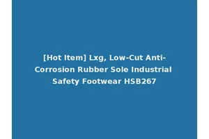 [Hot Item] Lxg, Low-Cut Anti-Corrosion Rubber Sole Industrial Safety Footwear HSB267