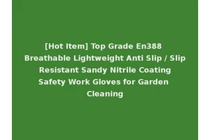 [Hot Item] Top Grade En388 Breathable Lightweight Anti Slip / Slip Resistant Sandy Nitrile Coating Safety Work Gloves for Garden Cleaning