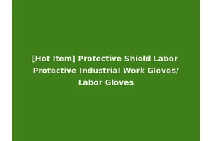 [Hot Item] Protective Shield Labor Protective Industrial Work Gloves/Labor Gloves