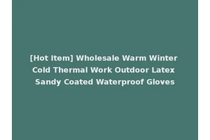 [Hot Item] Wholesale Warm Winter Cold Thermal Work Outdoor Latex Sandy Coated Waterproof Gloves