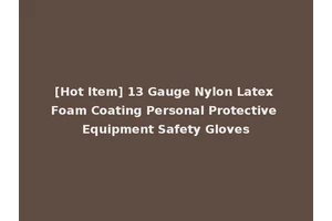 [Hot Item] 13 Gauge Nylon Latex Foam Coating Personal Protective Equipment Safety Gloves
