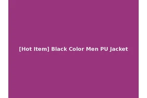 [Hot Item] Black Color Men PU Jacket