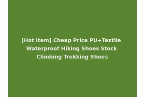 [Hot Item] Cheap Price PU+Textile Waterproof Hiking Shoes Stock Climbing Trekking Shoes