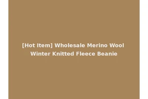 [Hot Item] Wholesale Merino Wool Winter Knitted Fleece Beanie