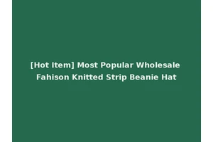[Hot Item] Most Popular Wholesale Fahison Knitted Strip Beanie Hat