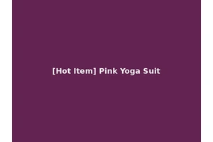 [Hot Item] Pink Yoga Suit