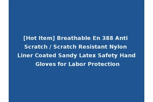 [Hot Item] Breathable En 388 Anti Scratch / Scratch Resistant Nylon Liner Coated Sandy Latex Safety Hand Gloves for Labor Protection