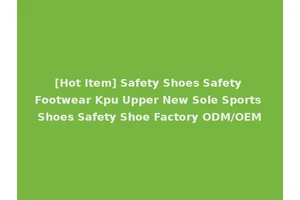 [Hot Item] Safety Shoes Safety Footwear Kpu Upper New Sole Sports Shoes Safety Shoe Factory ODM/OEM