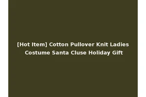 [Hot Item] Cotton Pullover Knit Ladies Costume Santa Cluse Holiday Gift