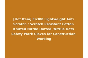 [Hot Item] En388 Lightweight Anti Scratch / Scratch Resistant Cotton Knitted Nitrile Dotted /Nitrile Dots Safety Work Gloves for Construction Working